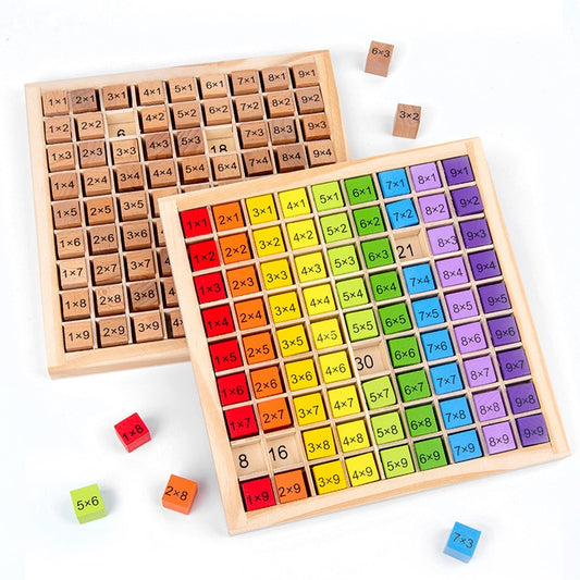 Wooden Multiplication Table Board Game